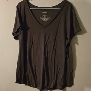 Torrid Women's V-Neck Top - Dark Brown